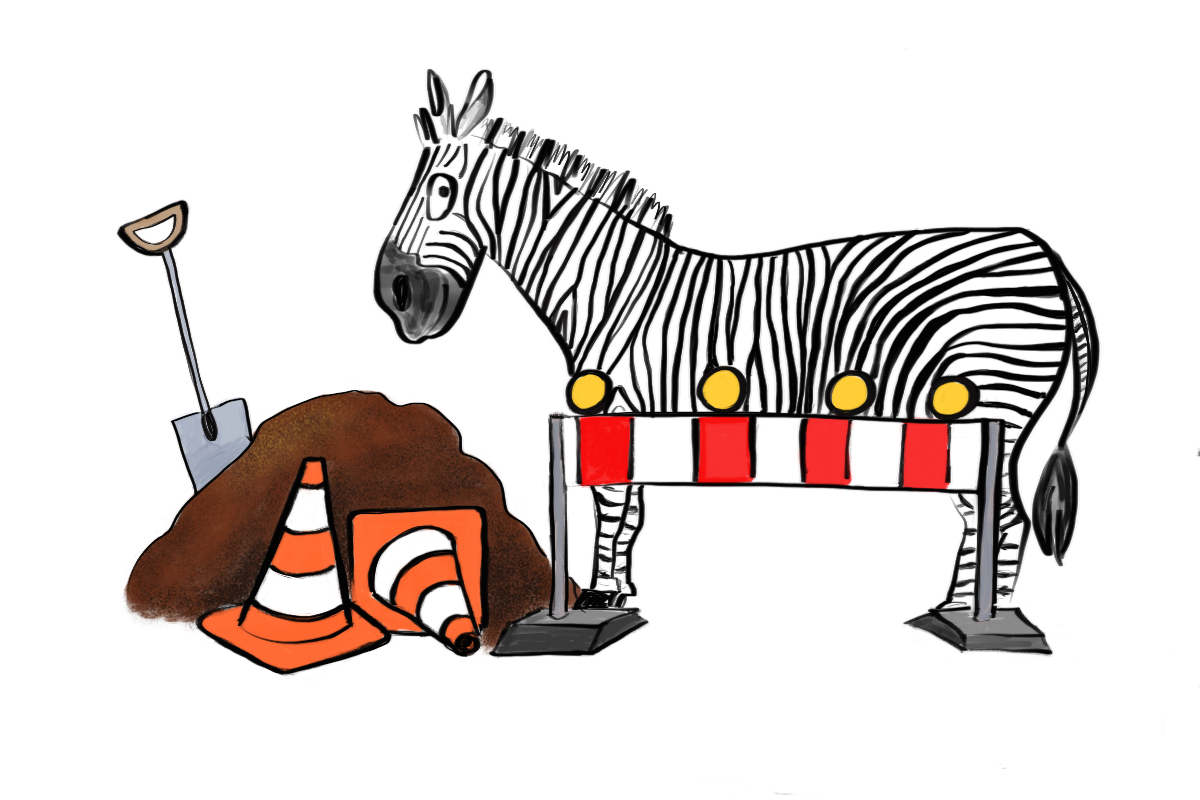 Baustellenzebra